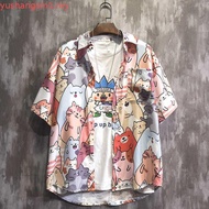READY STOCK Men Hawaii Women Beach T-shirt Hawaii shirt men baju hawaii lelaki bunga pantai retro ba