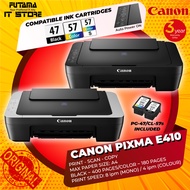 Canon PIXMA E410 Inkjet Printer - Print, Copy, Scan / Compact All-in-One for Low-Cost Printing