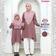 | TONE COLOUR MAROON | BAJU TSHIRT MUSLIMAH JASMEEN | BAJU SEDONDON IBU &amp; ANAK | TONE COLOUR | IRON LESS