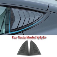 For Tesla Model 3/Y/3+ 2025 Rear Side Blind Window 2PCS ABS Rear Triangle Window Spoiler Louver Shut