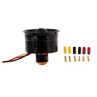 Pelaso 64มม. พัดลมท่อQF2611-4500KV  มอเตอร์ไร้แปรงถ่าน5-Bladeสำหรับ RC EDF Jet เครื่องบิน