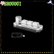 SHOUOUI|Mechanical Keyboard,|3 Keys  Gaming Keyboard,   Backlit Mini Knob Keypad Photoshop