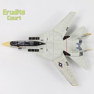 [EruditeCourtS] 1:72 Scale F-14 Tomcat Fighter Jet Model - White & ck ABS Plastic Aircraft With Deta