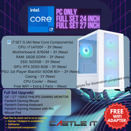 FULL SET GAMING DESKTOP PC Intel Core i7 RTX3050 CPU DOTA2 CSGO PUBG FORTNITE 1st Player