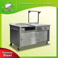 Stainless Steel Burger Stall/Handmade Keluli Stall Burger/Custom Made, Customize Design Dapur Kitche