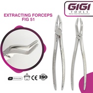 GIGI TOOLS Tooth Extracting Forceps FIG 51 Adult Forceps For Professional Dentists Stainless CE