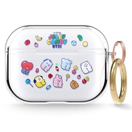 elago BT21 Case Compatible with Apple AirPods Pro Case, Clear Case with Keychain, Reduce Yellowing a