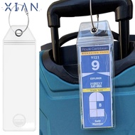 XIANSTORE Suitcase Label Holder, Waterproof PVC Cruise Luggage Tag Holders, Durable Steel Wire Cable