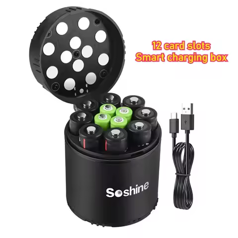 1.5V Smart Charging Box AA+AAA Combination USB Type-c Fast Charging with LED Light with Battery Set 