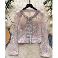 jacket cardigan sequin bead manik sequin luxury