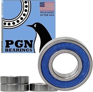 (4 Pack) PGN 6002-2RS Sealed Ball Bearing - 15x32x9 - Lubricated - Chrome Steel