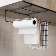 櫥櫃下紙巾架 免打孔掛架 置物架 廚房掛式捲紙架收納架毛巾架 #0355
