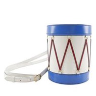 กระเป๋าสะพายไหล่ Hermès Tambour มือสอง รุ่น Vogue ทำจากหนังลูกวัว Box Calf สีขาว/น้ำเงิน/แดง ไซส์ S 