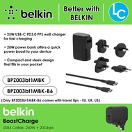 Belkin BPZ003myBK / BPZ003bt1MBK-B6 BoostCharge 25W Hybrid Wall Charger + 5000mAh Power Bank + Trave