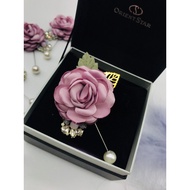 Handmade rose corsage, lapel tag (real photo)
