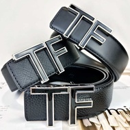 TF Buckle Men's Genuine Leather Multi-Grain Belt 3.8cm Casual All-Match Business One