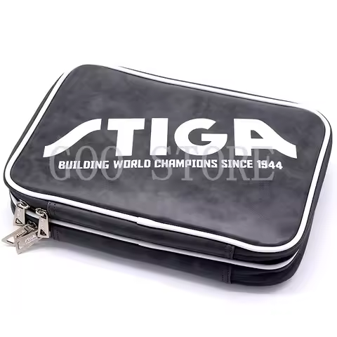 STIGA Table Tennis Rackets Bag New Double Layer Square Round Training Professional Balde Bat Paddle 