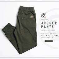 ⚡GW⚡NO.9734 กางเกงขายาว ผู้ชาย เอวยืด ขาจั้มพ์ Jogger Pants ผ้าคอตต้อน ยาว 37-37.5 นิ้ว ไซส์ M-2XL