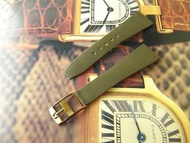 70'S 古董 NOS OMEGA 21MM 絹布錶帶連14MM 包金日字扣 for DeVille