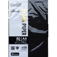 Cactus A4 Black Paper 80gsm (20 sheet) / 230gsm (6 sheet)
