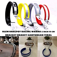 GANTUNGAN 5 INCH Color RACING Exhaust Clamps 11CM Thick Hanger BRACKET BRACKET