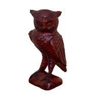 Brown Owl Animal Wooden Statue Size 30 x 15 cm / 25 x 15 cm | Home decoration | House display | Indo