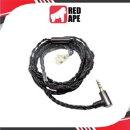 Jcally JC16S, Microphone Upgrade Cable: 5N OFC Copper, 16-Core, 2Pin 0.78mm MMCX, 3.5mm with Microph