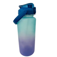 2000ml Water Bottle with reminder time Tumbler with straw scale big bottle 2Liter 2litre gym bottle