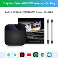 Auroralink-Reproductor มัลติมีเดีย Con Android Para BMW, Dispositivo Inalmbrico Con Carplay, Procesador De Ocho Núcleos, 4GB, 64GB, Youtube, Netflix, SIM, TF, ID6, ID7, ID8, E90