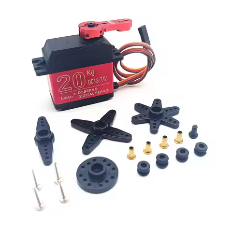 Digital Servo 20kg 25kg 30kg 35kg High Torque Servo 180 Degrees 270 Degrees Metal Gear 25t Rc Truck 