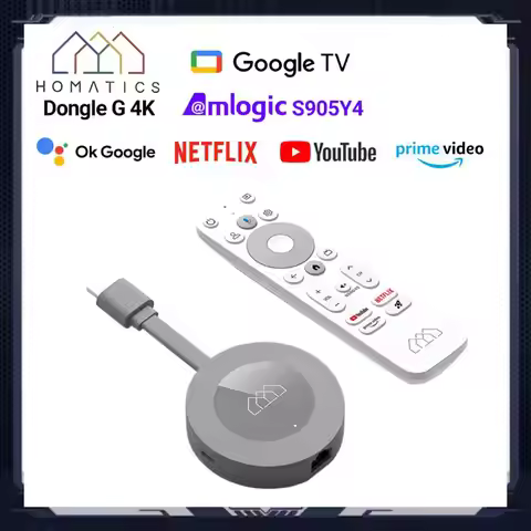 Google Netflix Certified HOMATICS Dongle G 4K TV Stick Android 14 OS Amlogic S905Y4 Media Player Dol