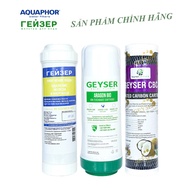 Bộ combo 3 lõi lọc nước 123 Nano Geyser (ecotar aragon bio cbc) dùng cho máy lọc nước Nano geyser ec