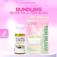 HIJAU Bundling Green Tea Contains 30 Lychee & Olive Oil 100ml ( Original) By Sarah Ahmad