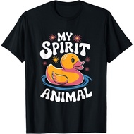Duck Drawing Rubber Duck Is My Spirit Animal Funny Duck Meme T-Shirt