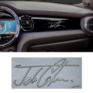 "Handwritten Signature Car Emblem Badge Sticker for Mini Cooper R56 R53 R50 F56 F54 F57 Styling Acce