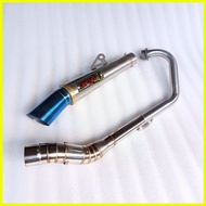 Conical open pipe Canister Daeng sai4 Exhaust Muffler 1set big Elbow for Tmx 125/155 Tmx 150rusi tc