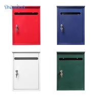 [Shamjina] Lockable Wall-mounted Mailbox, Wall-mounted Mailbox, Weatherproof Outdoor Parcel Box, Lar