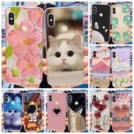 Xiaomi Redmi Note 5 Cute Flower Cat Printed Case Soft Silicone TPU Back Cover Redmi Note5 (Note5 Pro) MEI7 Phone Casing