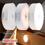 USB Motion Sensor Night Light Wireless LED Wall Lamp Bedroom Decor For Kitchen Stairs Hallway Cabinet Closet Wardrobe Light Night Lights