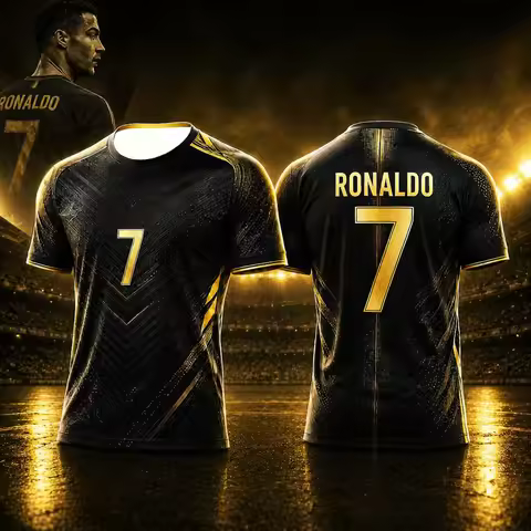 Ronaldo CR7 Football NO 7 Jersey Fan Commemorative Soccer Shirt Breathable Quick Dry 2026 Summer Clo