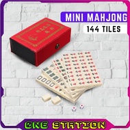 Mini MAHJONG 4人麻将 迷你 4 PLAYERS MAHJONG Travel Game 144PCS Mahjong Set Portable Mahjong