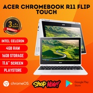 ACER CHROMEBOOK R11 FLIP TOUCH CELERON 4GB RAM 16GB SSD 11.6 INCH SCREEN PLAYSTORE [REFURBISHED]