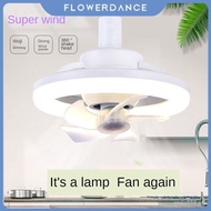 E27 Screw Mini Ceiling Fan With Light 360° Rotation Ceiling Fan Exhaust Fan In Kitchen/toilet Electric Fan With Remote Control flower JZSM
