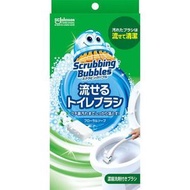 Scrubbing Bubbles 可沖式廁所刷 手柄+4替換刷+支架 清潔芳香 [平行進口]
