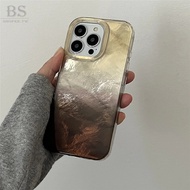 Summer Gradient Cold Brew Ice Coffee Color Tinfoil Pattern Suitable For iPhone 16 15 14 13 Pro Max i