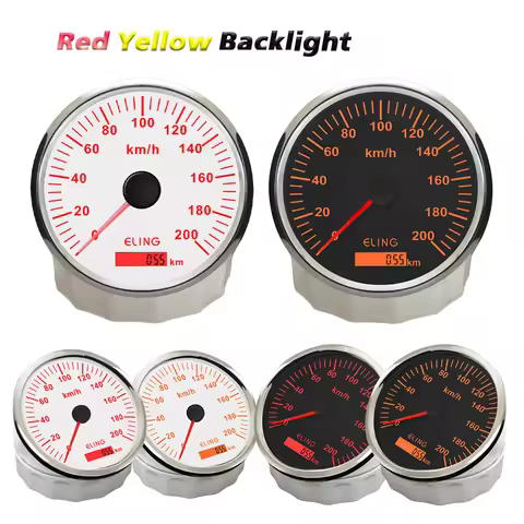Rhaxel GPS Speedometer 0-200KM/H Speed Gauge 110mm Odometer for Boat Truck Auto Car SUV Yacht Vessel