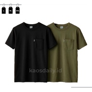 KATUN [2 Pcs Pack] T-Shirt Black and Army PocketPOLOS - MBN - Premium Semi Cotton - Daily.ID T-Shirt