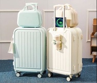 包郵❤️USB智能充電20吋/22吋/24吋/26吋/28吋行李喼 行李箱 密碼箱拉桿箱 小箱子 大喼 hand carry gap喼 小型旅行箱 💜馬卡龍色：綠色/粉紅色/蓋色/白色/黑色 ［密碼鎖
