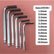 SATA BALL POINT ALLEN KEY 1.5mm - 10.0mm 82104-82119 SVCM+ ALLEN KEY SET SPANNER SET