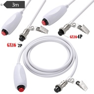 2Pin/4 Pin Female GX16 Button Nurse Call Line 3m Call Button Switch Line 2Pin/4Pin Emergency Call wi